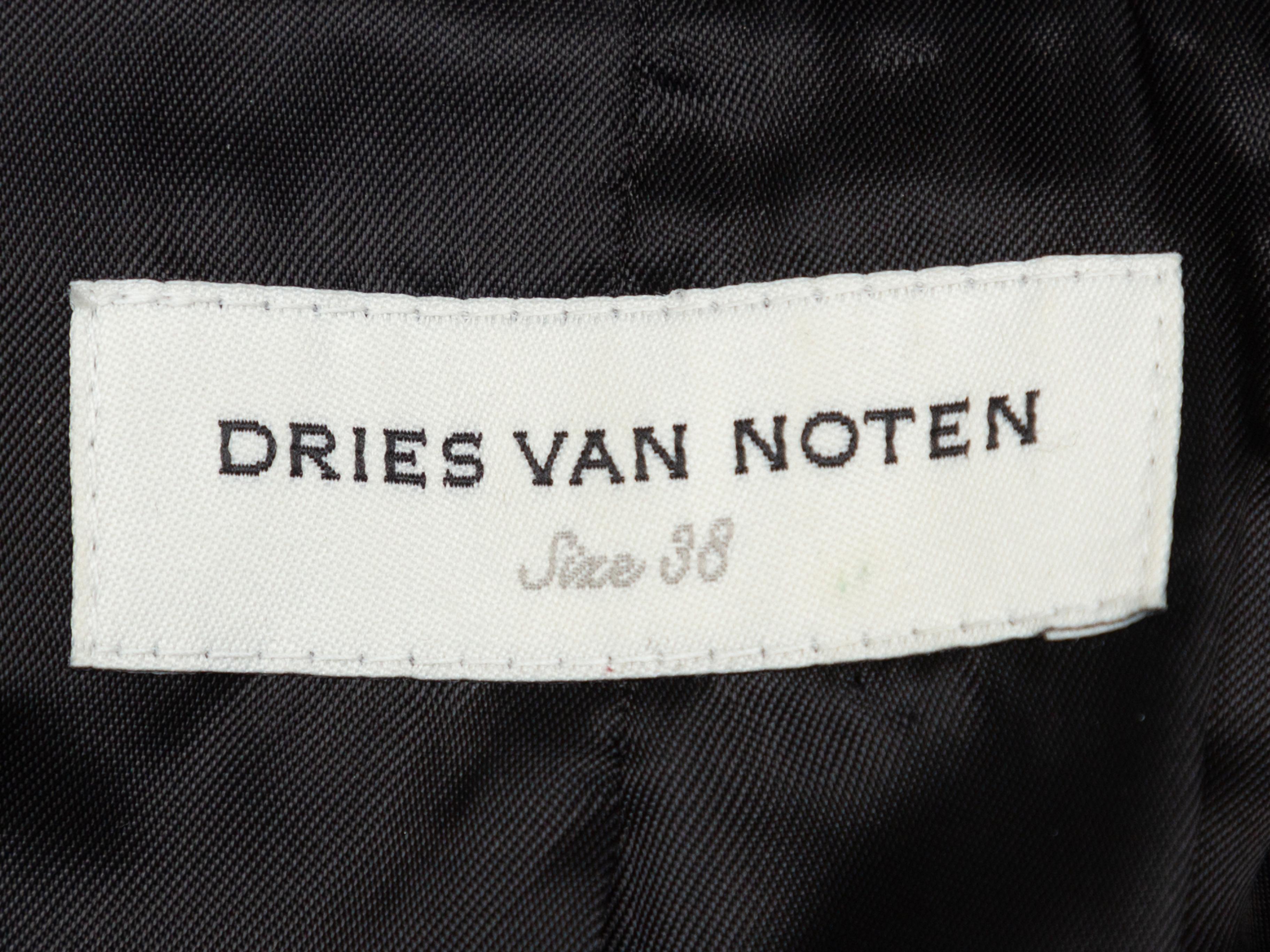 Dries Van Noten Navy & Black Jacquard Blazer 1