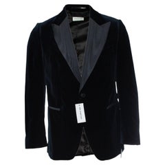 Dries van Noten, Navy blue velvet blazer