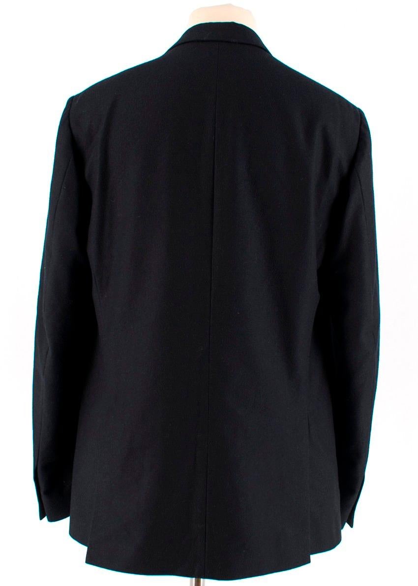 Black Dries Van Noten Navy Wool and Cashmere - Size 50  For Sale