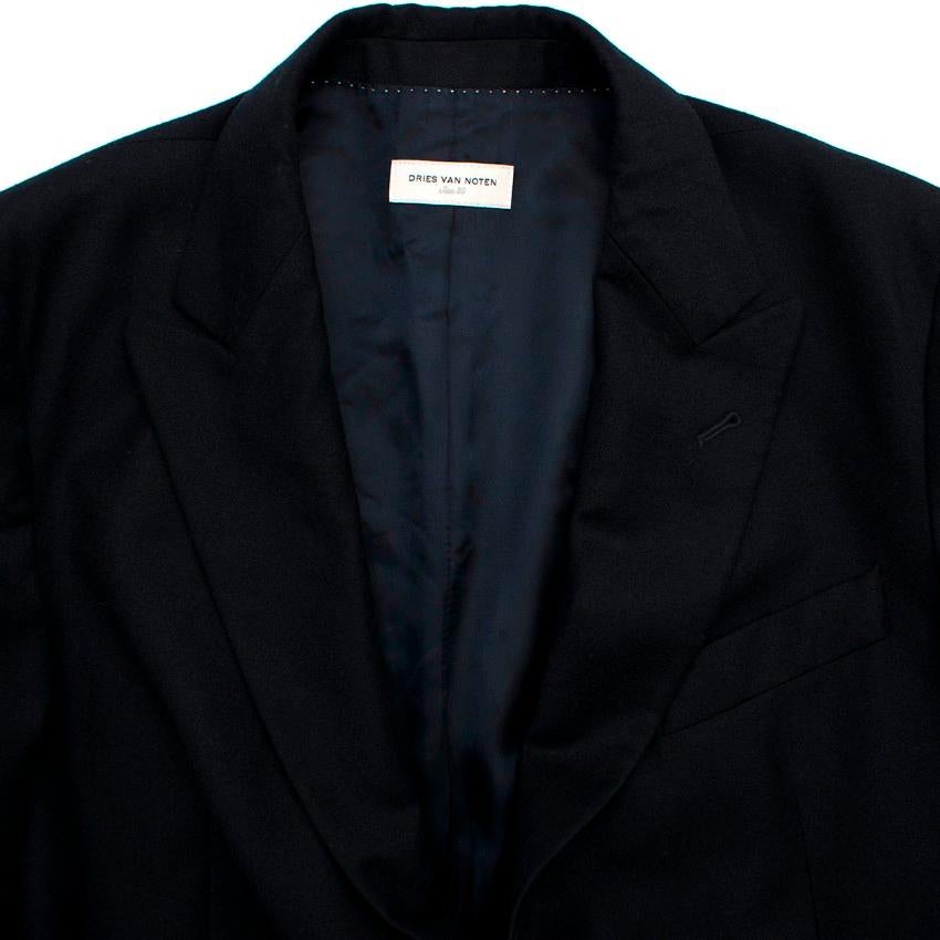 Dries Van Noten Navy Wool and Cashmere - Size 50  In New Condition For Sale In London, GB