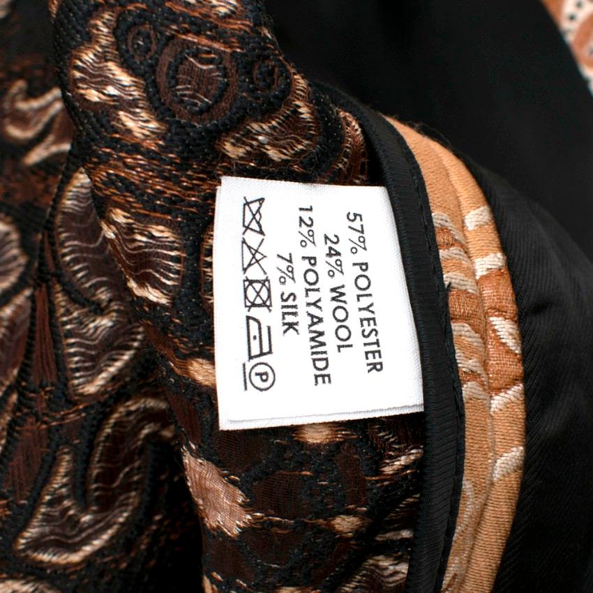 Dries Van Noten Nude Jacquard Embroidered Coat - Size S 1