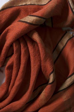 Dries van Noten, orange jacquard woven scarf