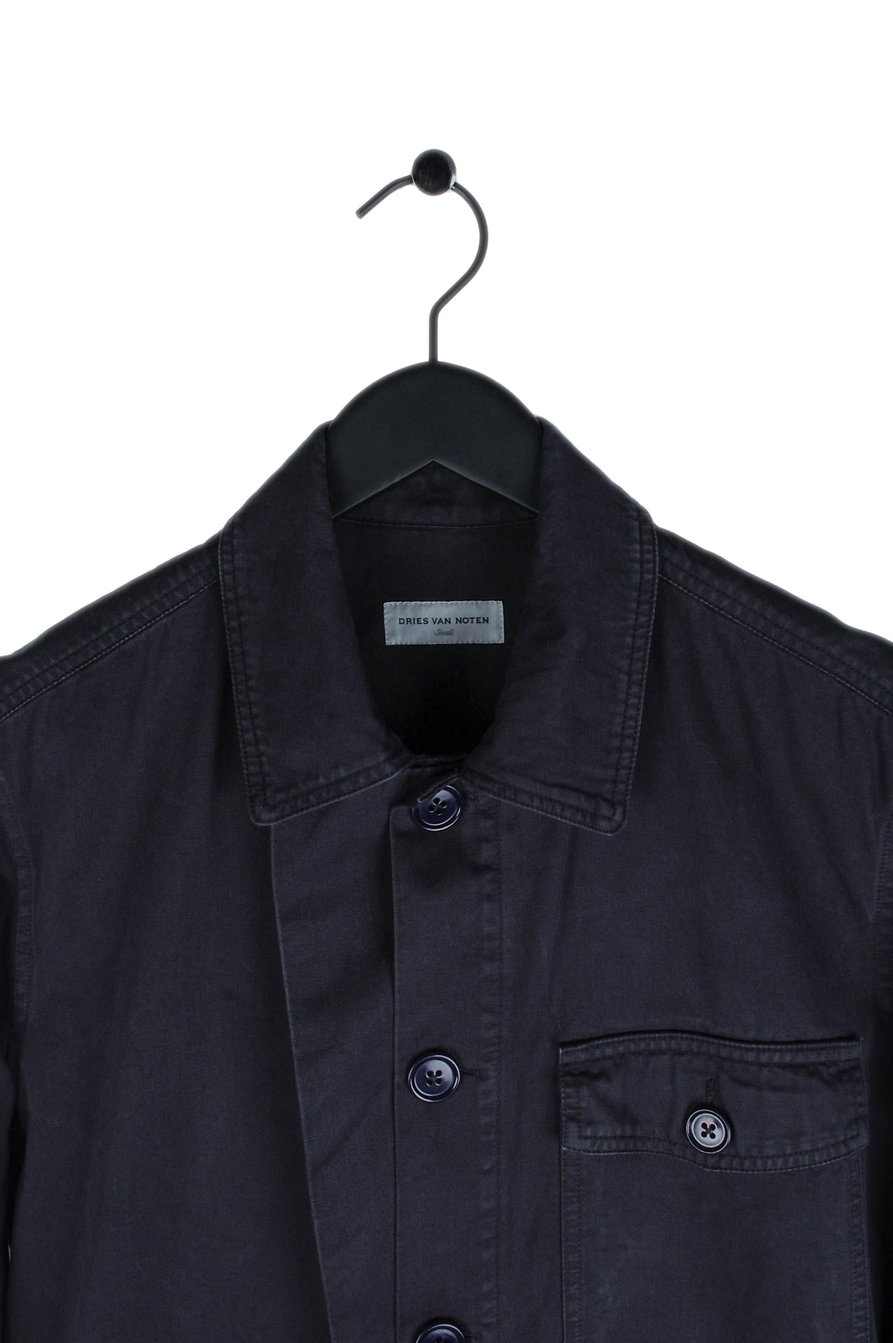 Item for sale is 100% genuine Dries Van Noten Overall 
Color: Navy
(An actual color may a bit vary due to individual computer screen interpretation)
Material: 100% cotton
Tag size: S runs for tall men
This jacket is great quality item. Rate 8.5 of