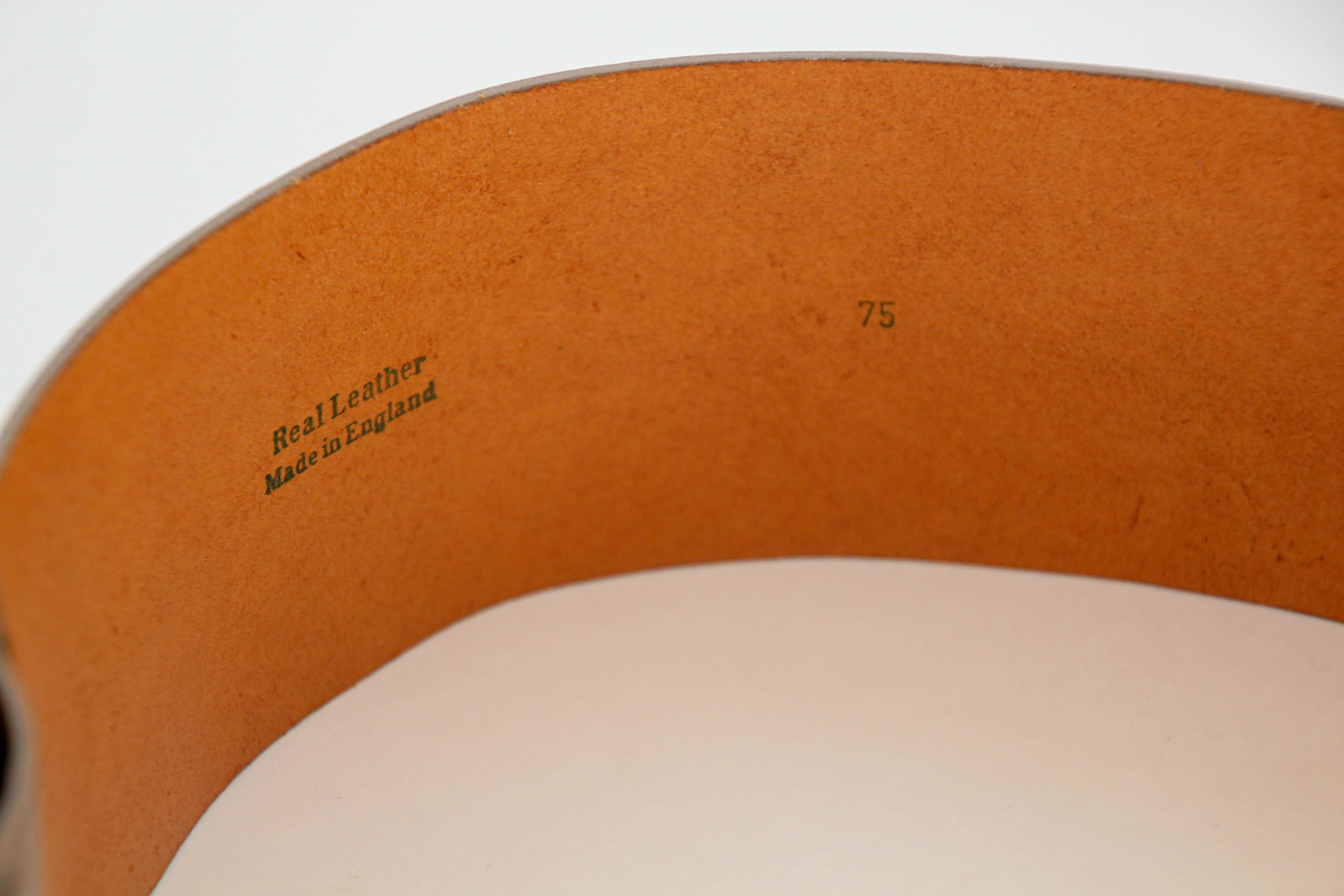 Dries Van Noten Oversized Wide Leather Waist Belt For Sale 7