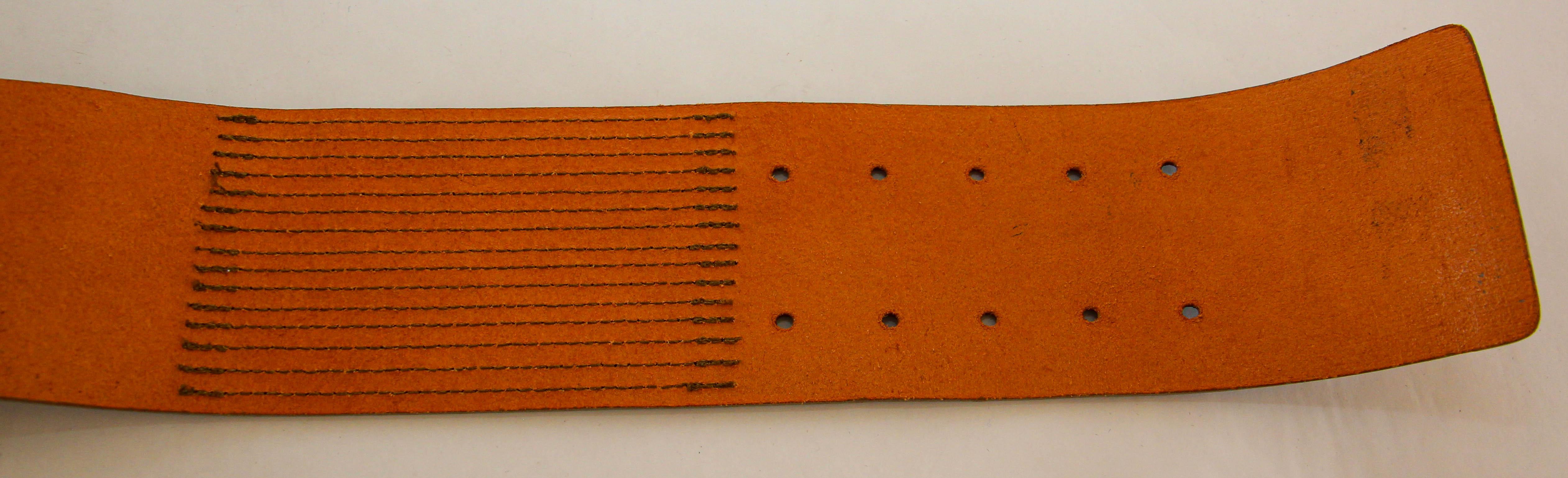 Dries Van Noten Oversized Wide Leather Waist Belt For Sale 4