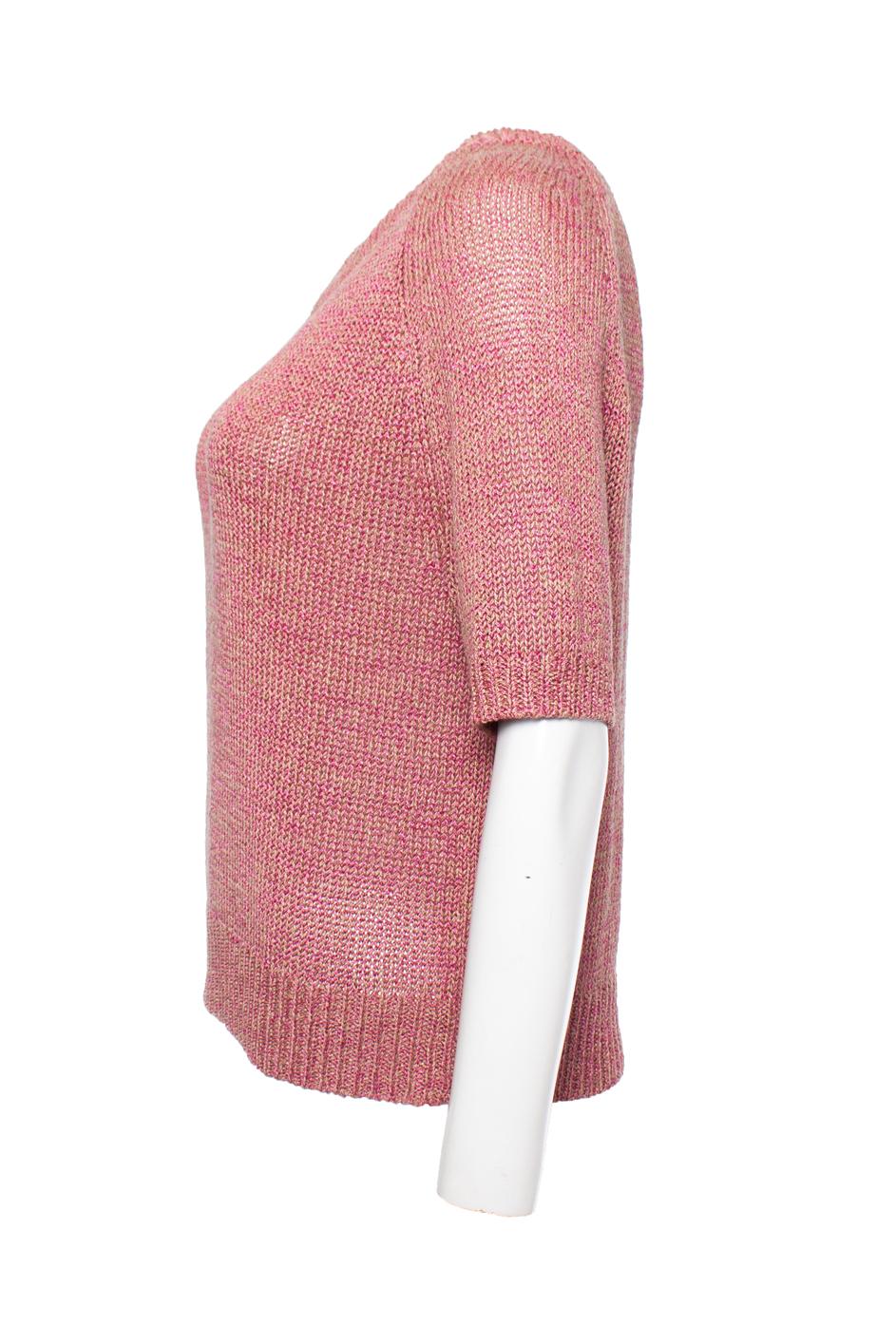 Dries van Noten, Pink knitted top In Excellent Condition For Sale In AMSTERDAM, NL