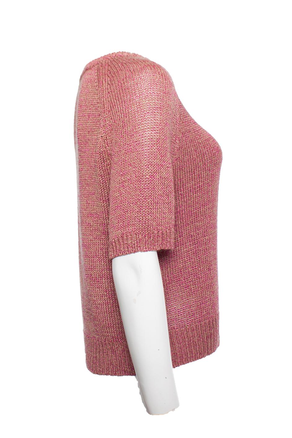 Dries van Noten, Pink knitted top For Sale 2