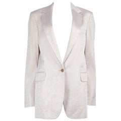 Dries Van Noten Pink Metallic Single Breasted Blazer Size L