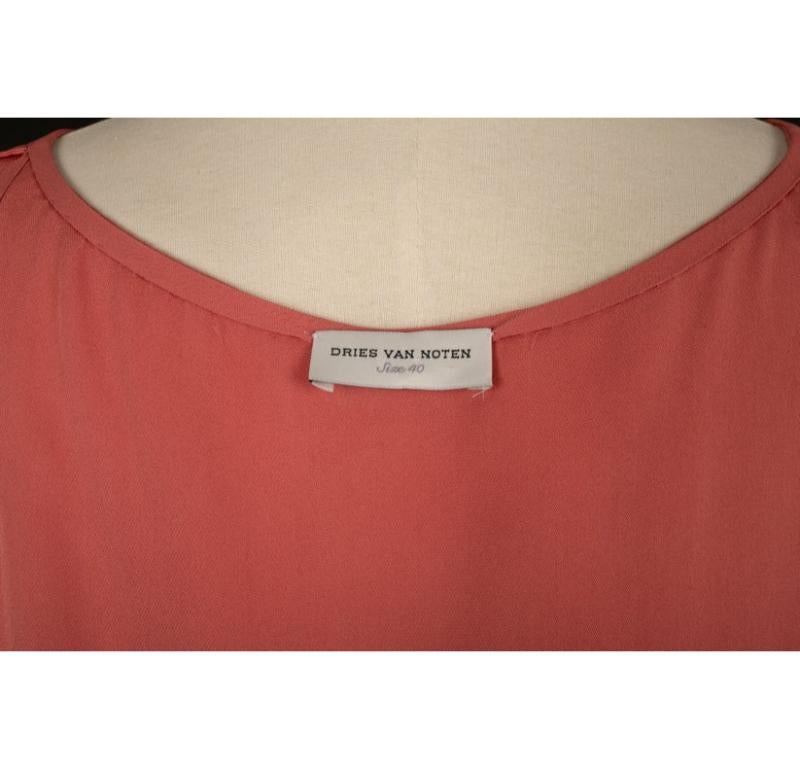 Women's Dries Van Noten Pink Top Edged with Feathers