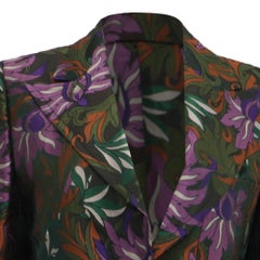 Dries Van Noten Printed Blazer in Multicolor Acetate