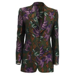 Dries Van Noten Printed Blazer in Multicolor Acetate