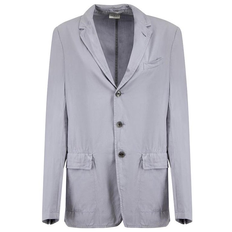 Dries Van Noten Purple Washed Unstructured Blazer Size XXXL