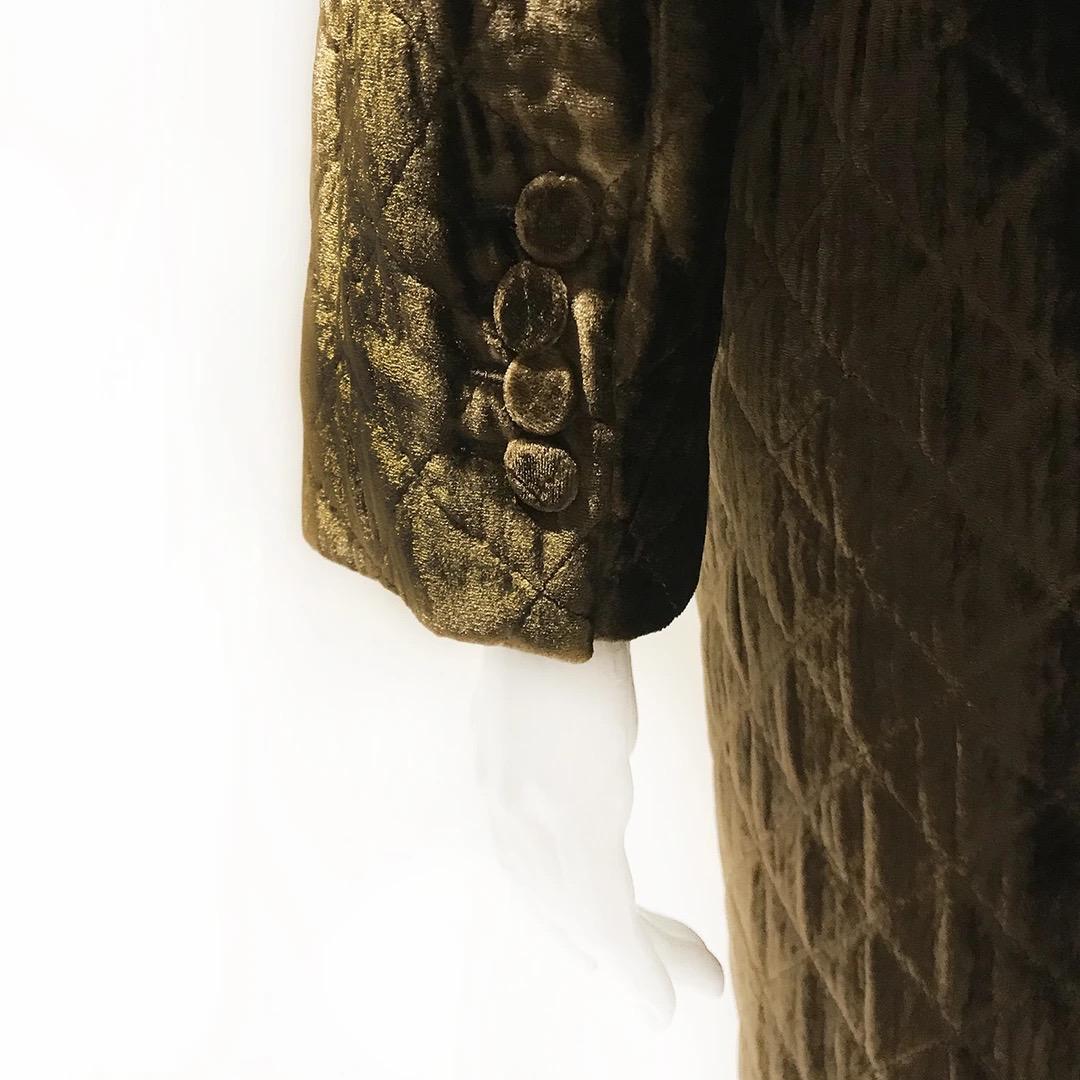 Marrone Dries van Noten, spolverino in piuma d'oca