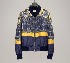 Dries Van Noten quilted silk bomber