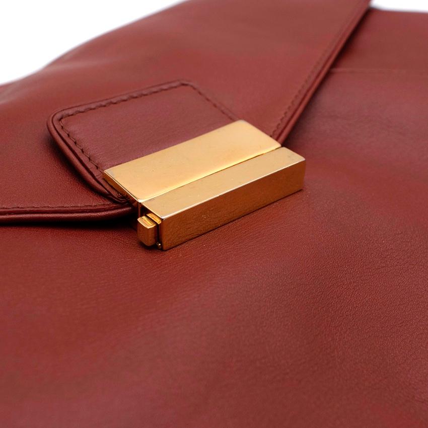Dries Van Noten Red Leather Envelope Pouch Bag  In Excellent Condition In London, GB