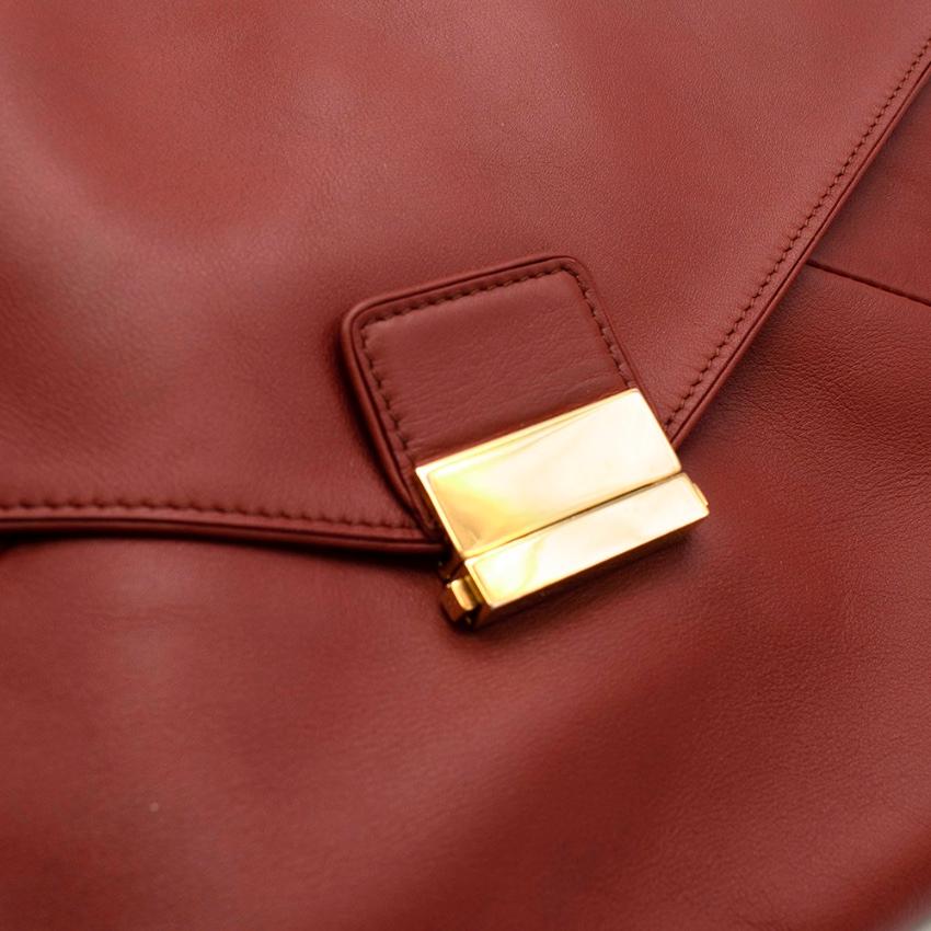 Women's or Men's Dries Van Noten Red Leather Envelope Pouch Bag 