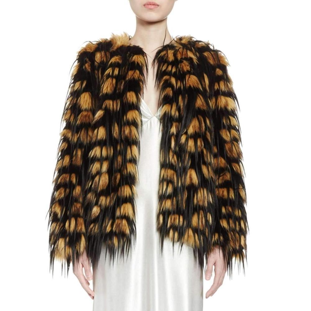 Dries Van Noten Reese Short faux-fur jacket In New Condition For Sale In Brossard, QC