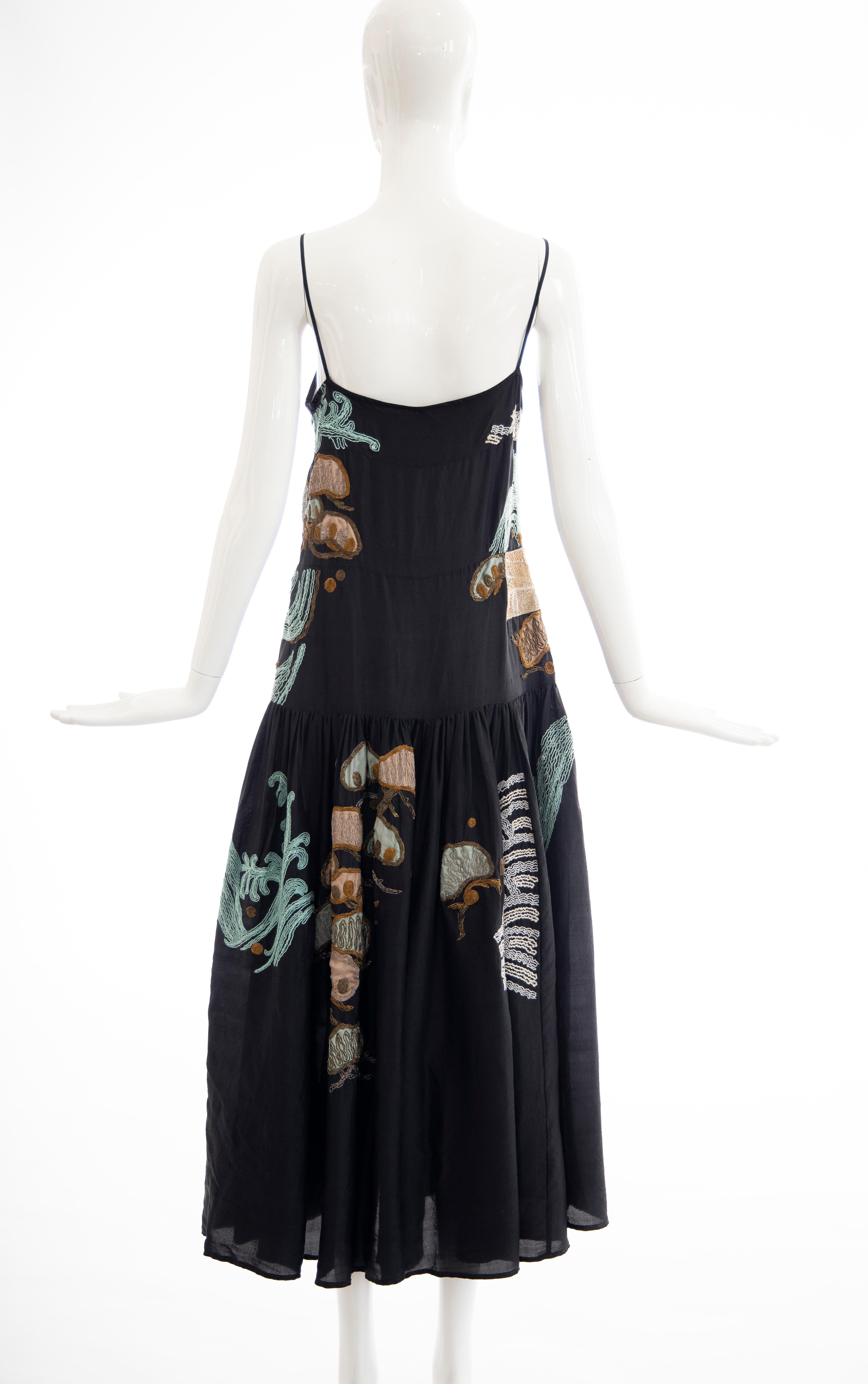 Dries Van Noten Runway Black Embroidered Dress, Spring 2006 3