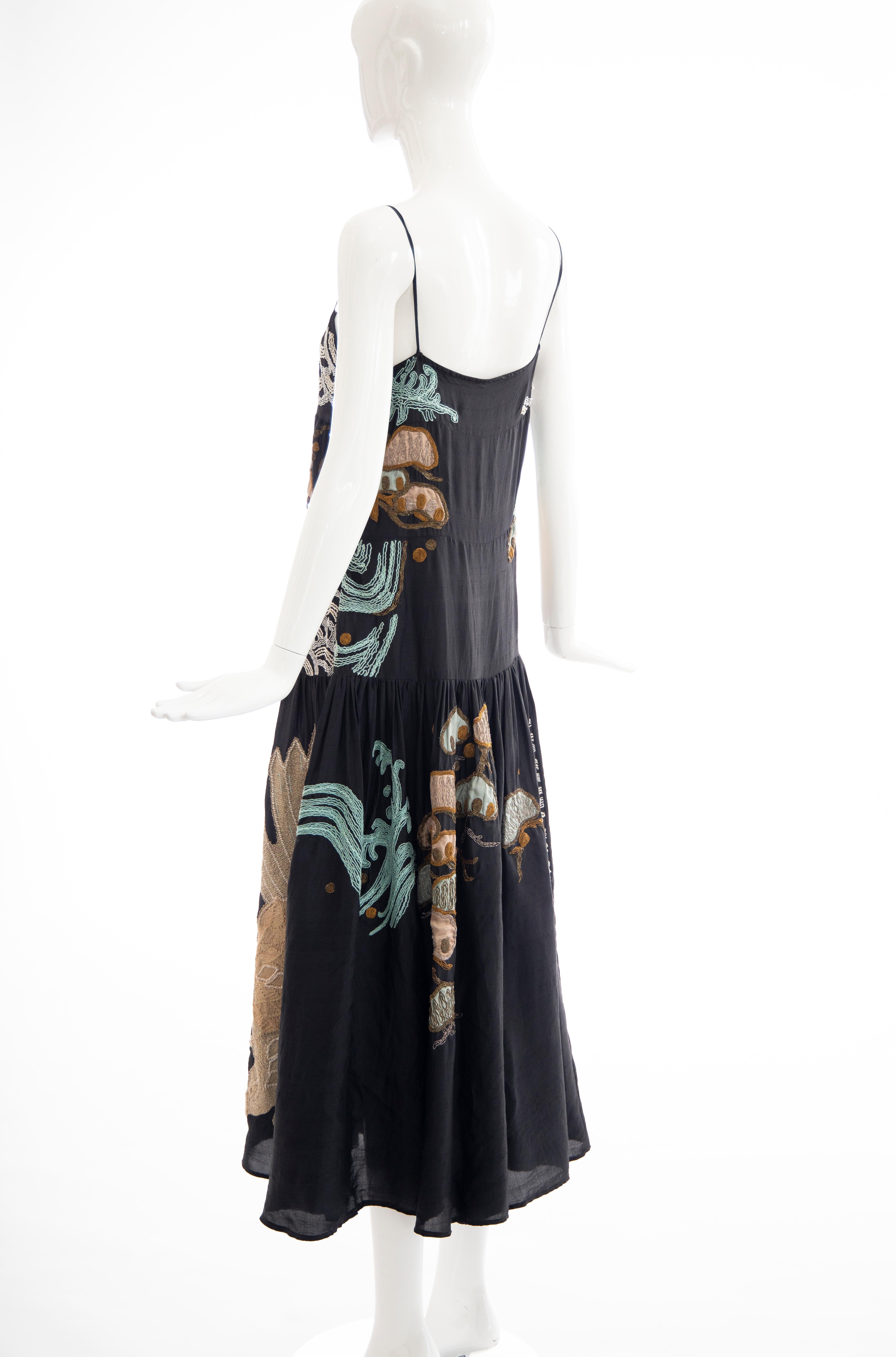 Dries Van Noten Runway Black Embroidered Dress, Spring 2006 4