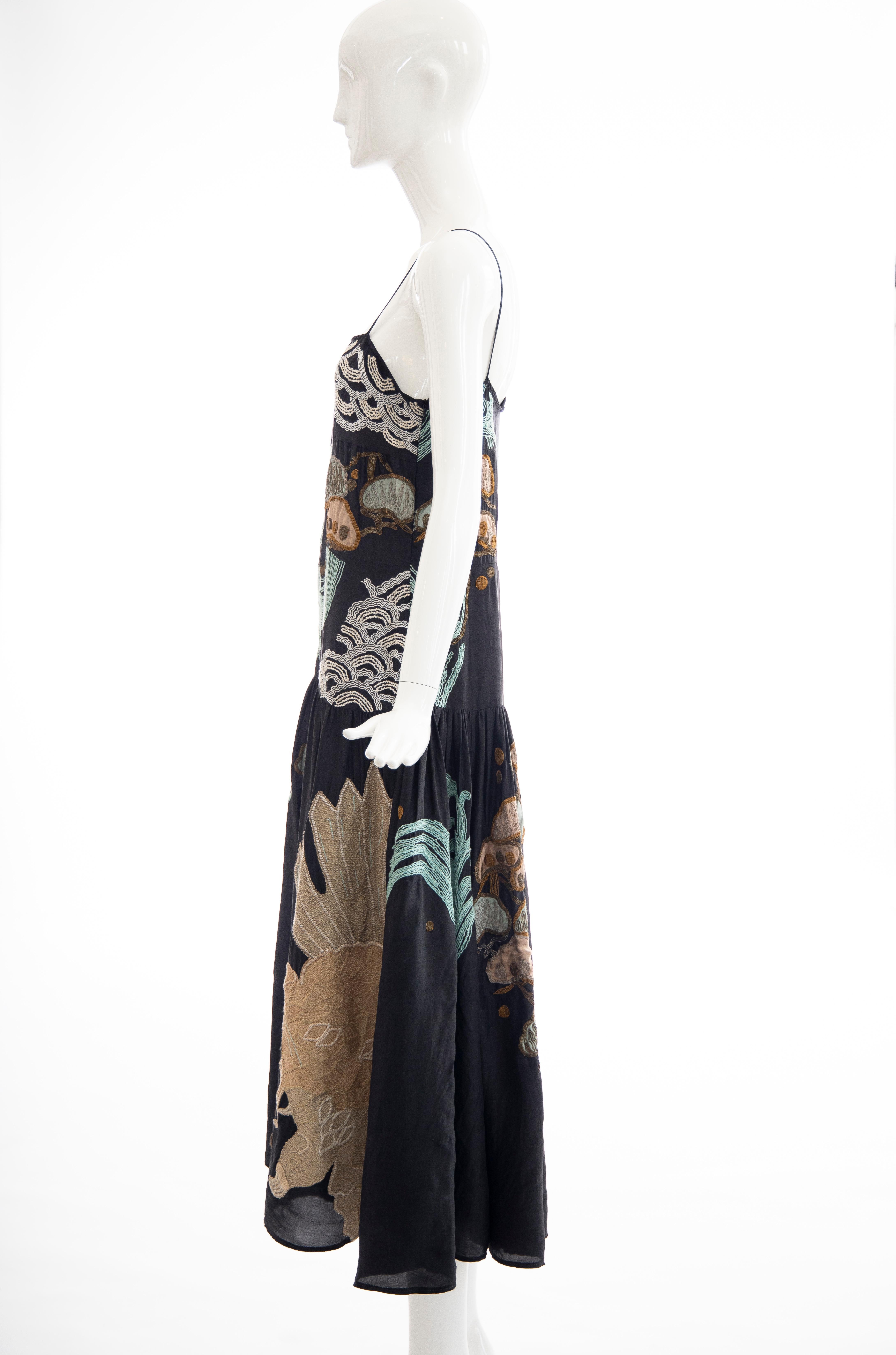 Dries Van Noten Runway Black Embroidered Dress, Spring 2006 5