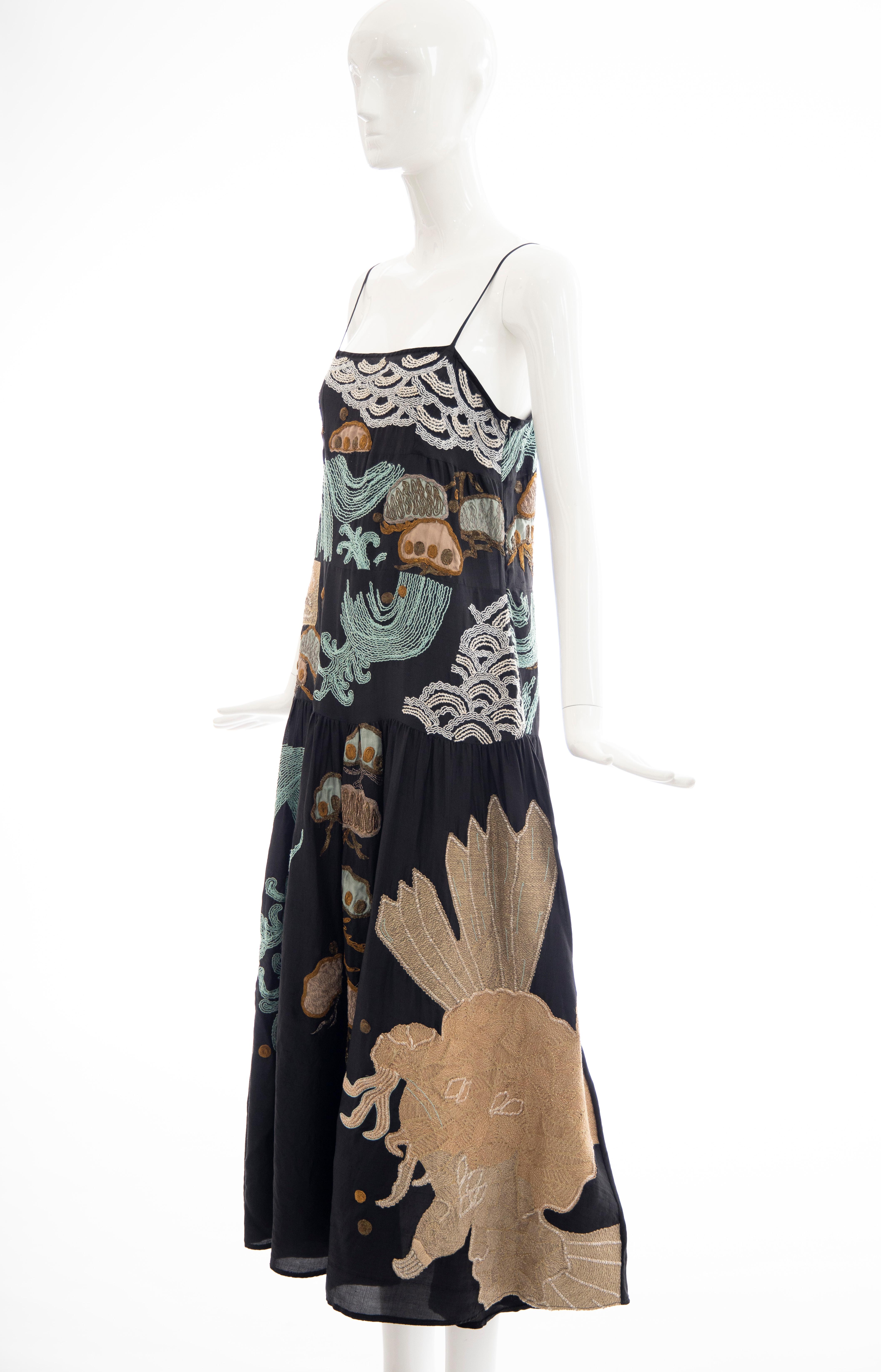 Dries Van Noten Runway Black Embroidered Dress, Spring 2006 7
