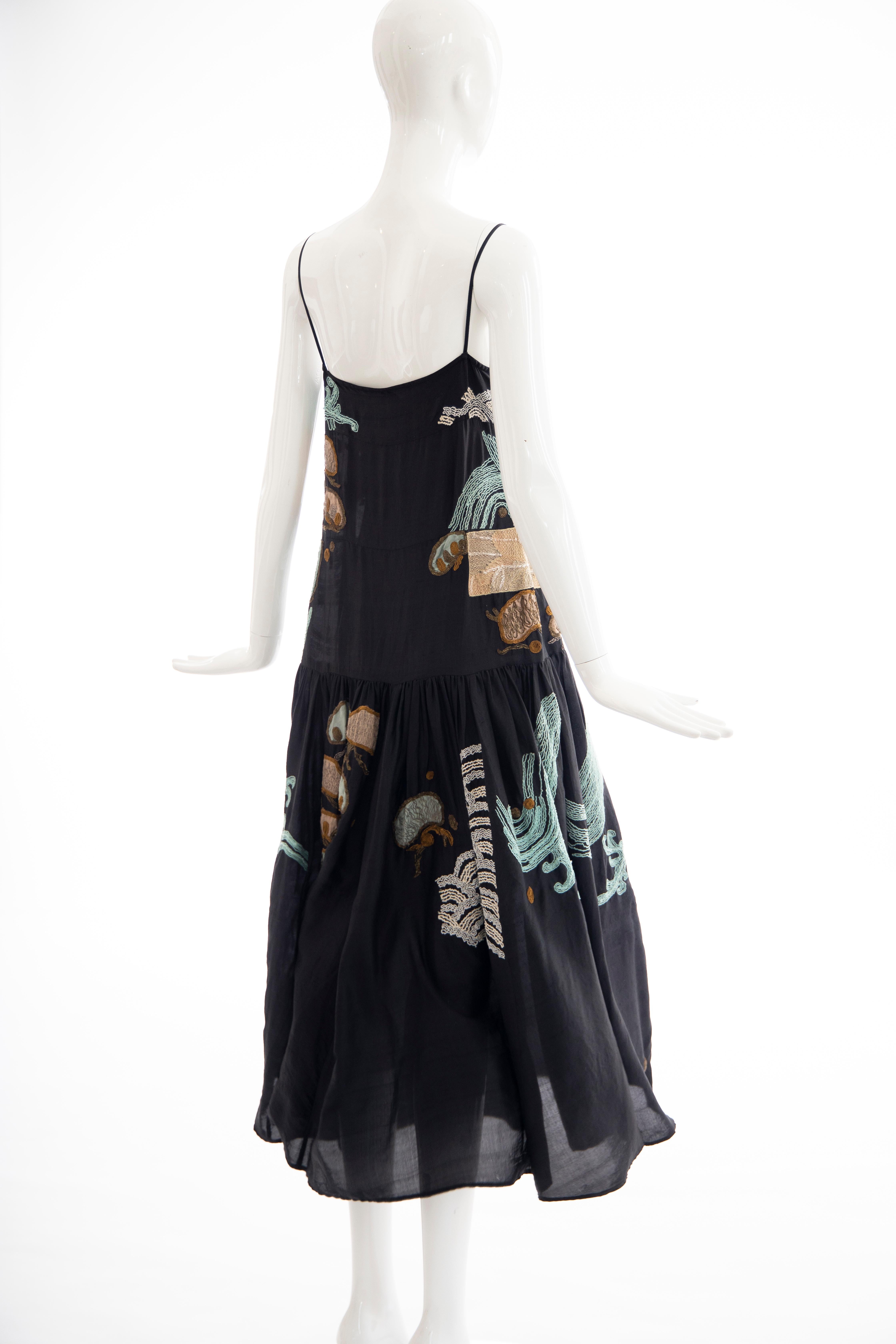 Dries Van Noten Runway Black Embroidered Dress, Spring 2006 1