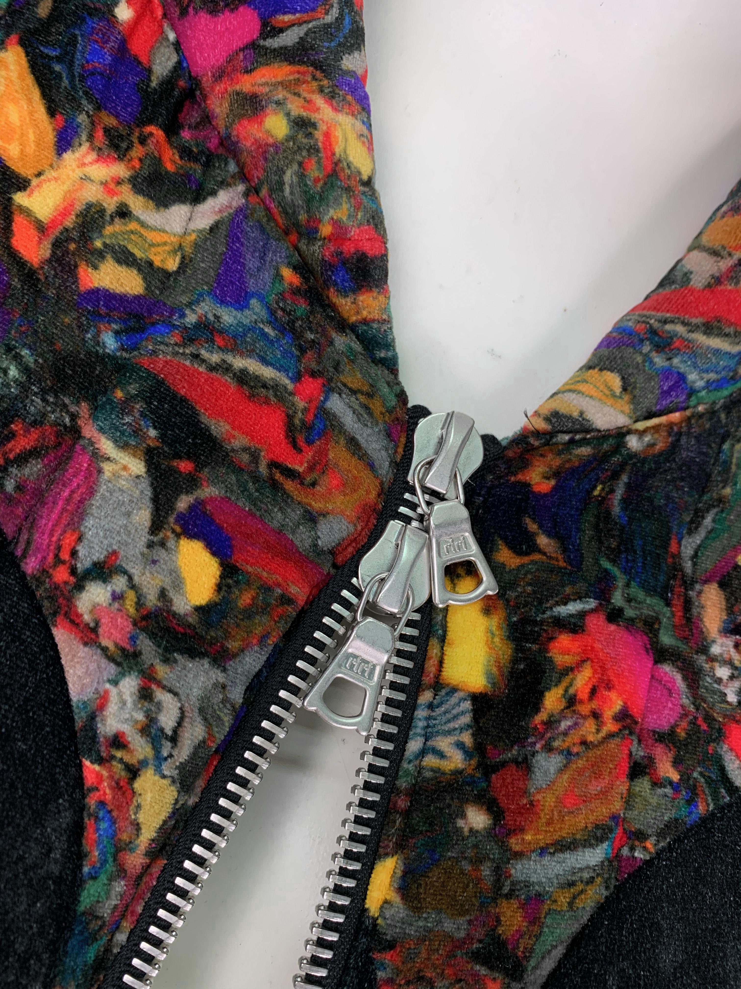 Dries Van Noten Runway Fall 2017 Silk Mix Printed Velvet Oversized Coat Medium 4