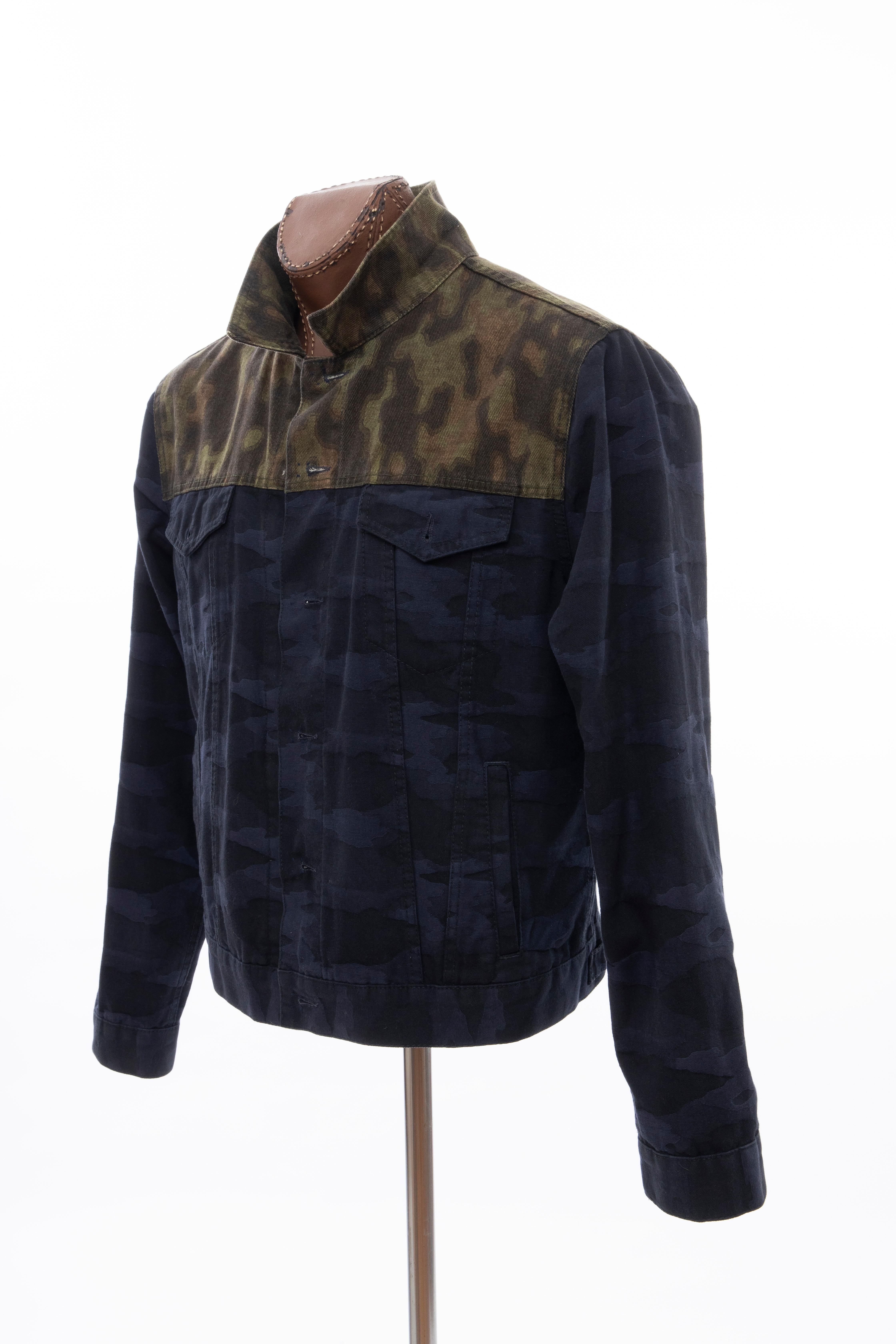 Dries van Noten Runway Men's Cotton Camouflage Chore Jacket, Spring 2013 7