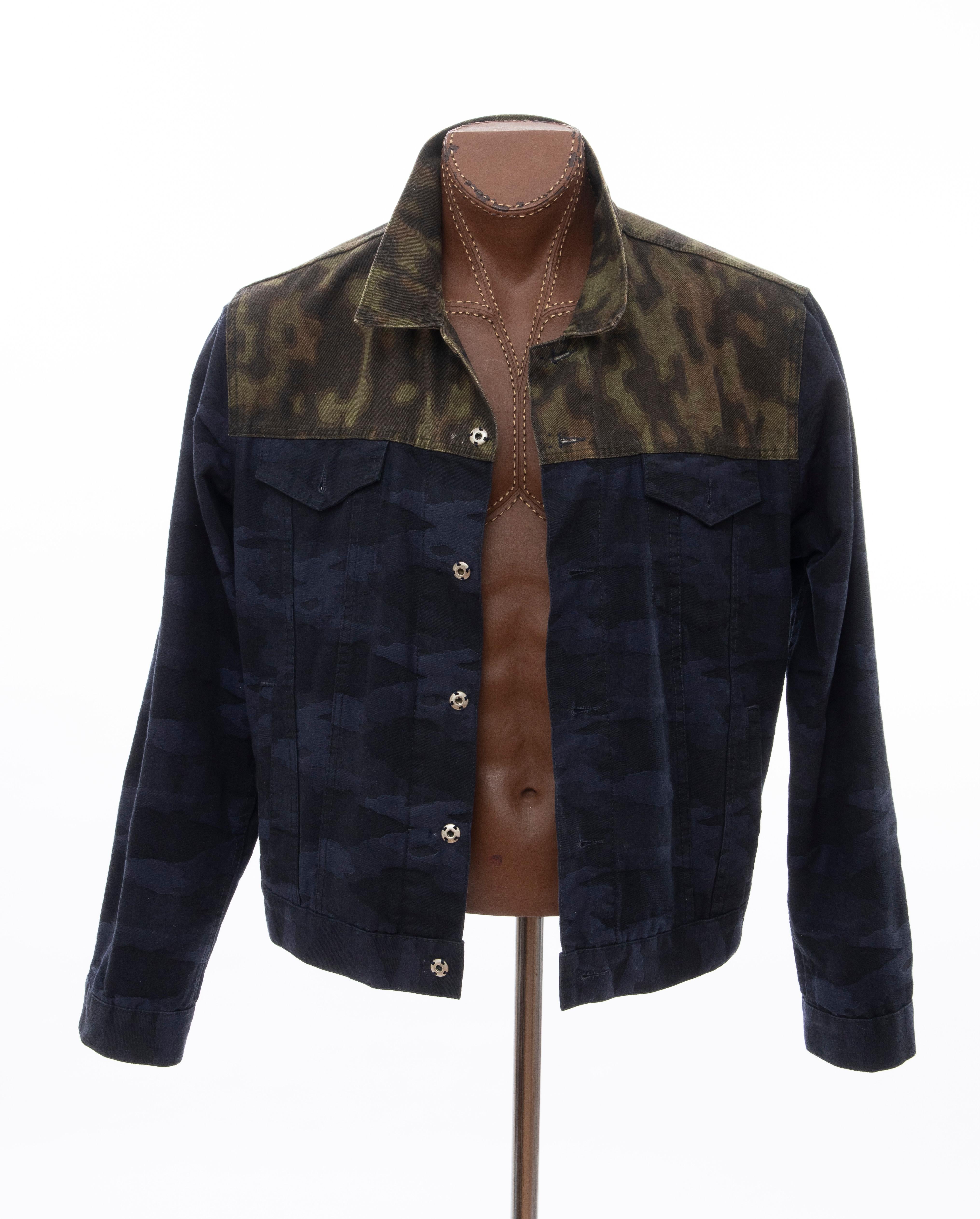 Dries van Noten Runway Men's Cotton Camouflage Chore Jacket, Spring 2013 8