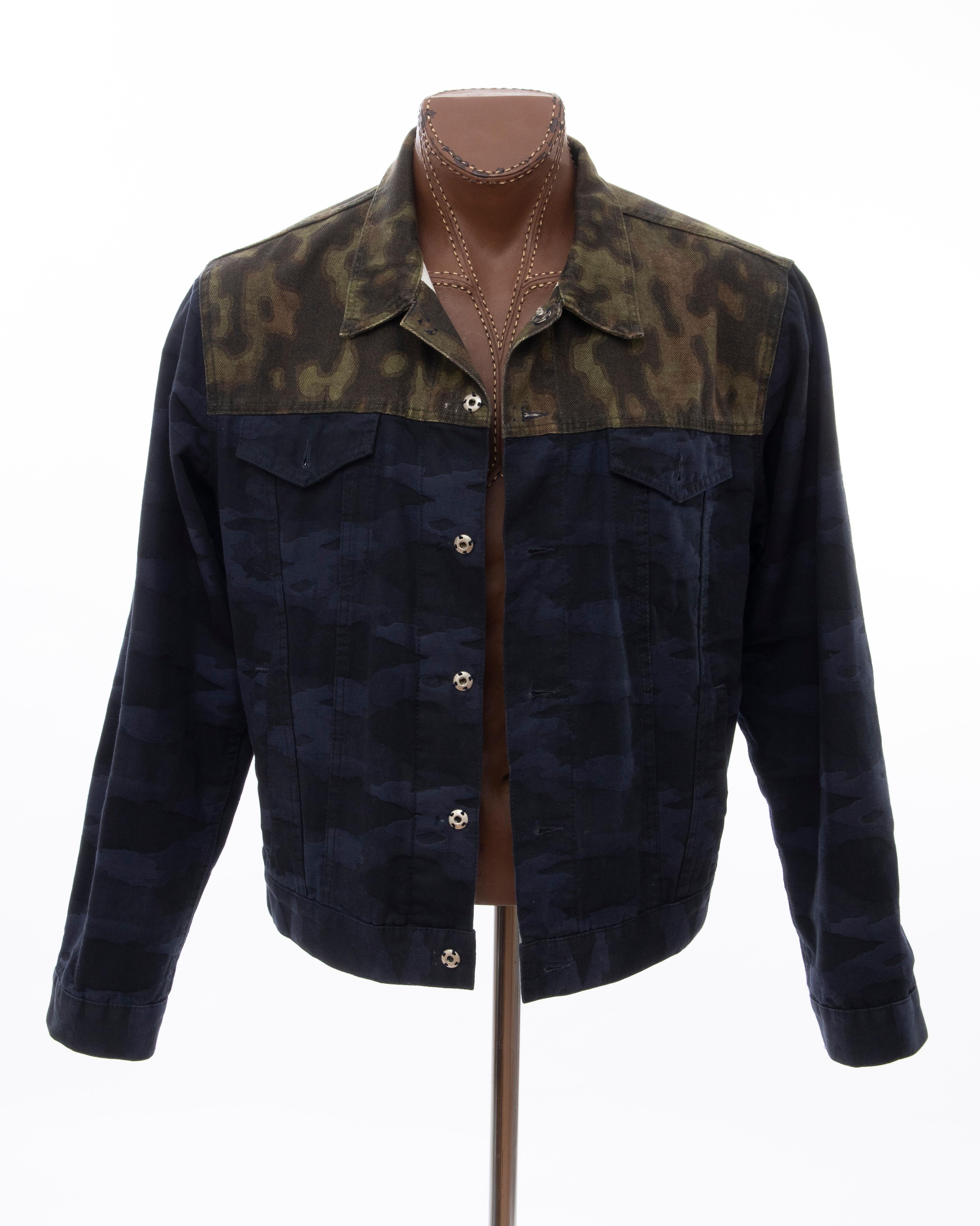Dries van Noten Runway Men's Cotton Camouflage Chore Jacket, Spring 2013 9