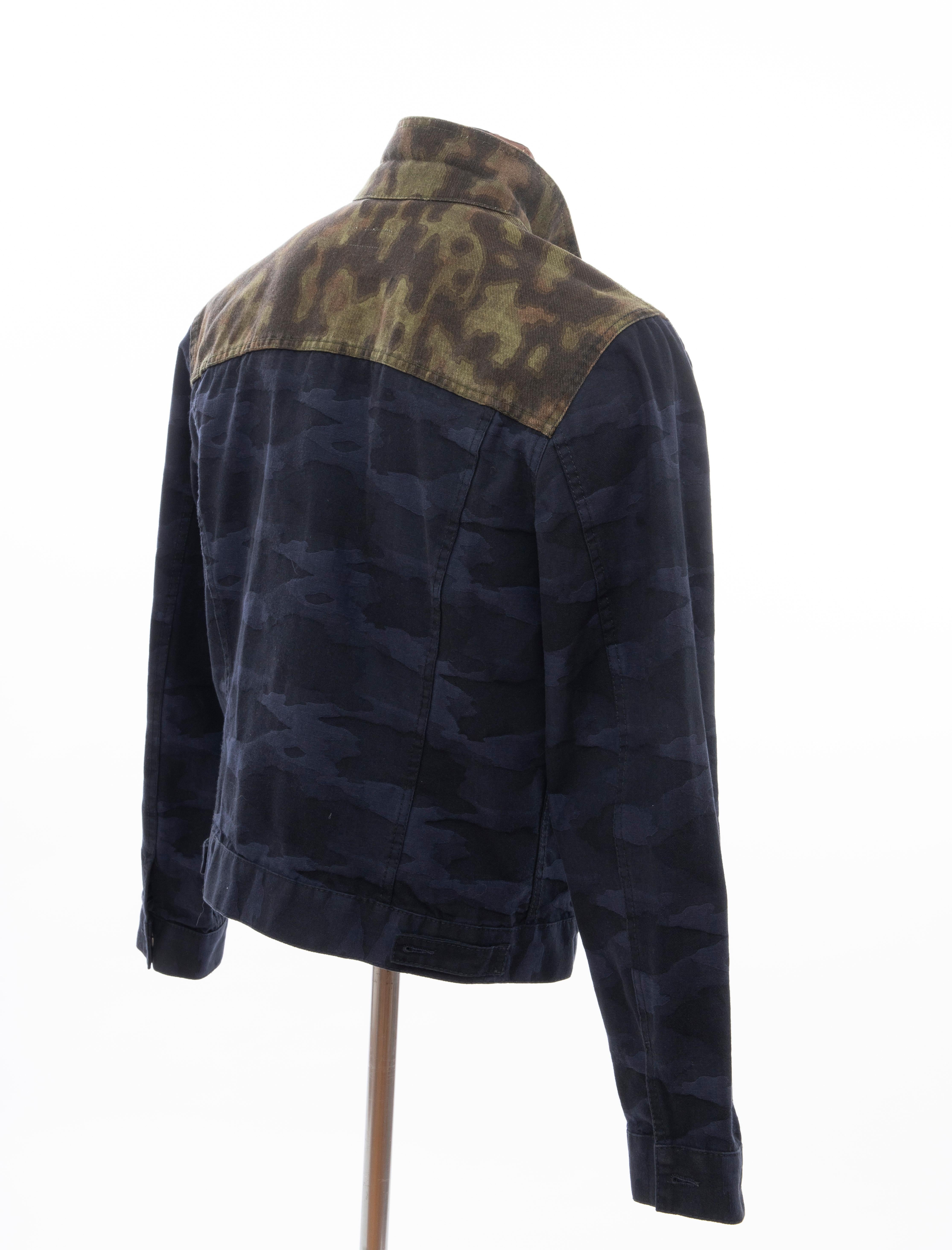 Dries van Noten Runway Men's Cotton Camouflage Chore Jacket, Spring 2013 2