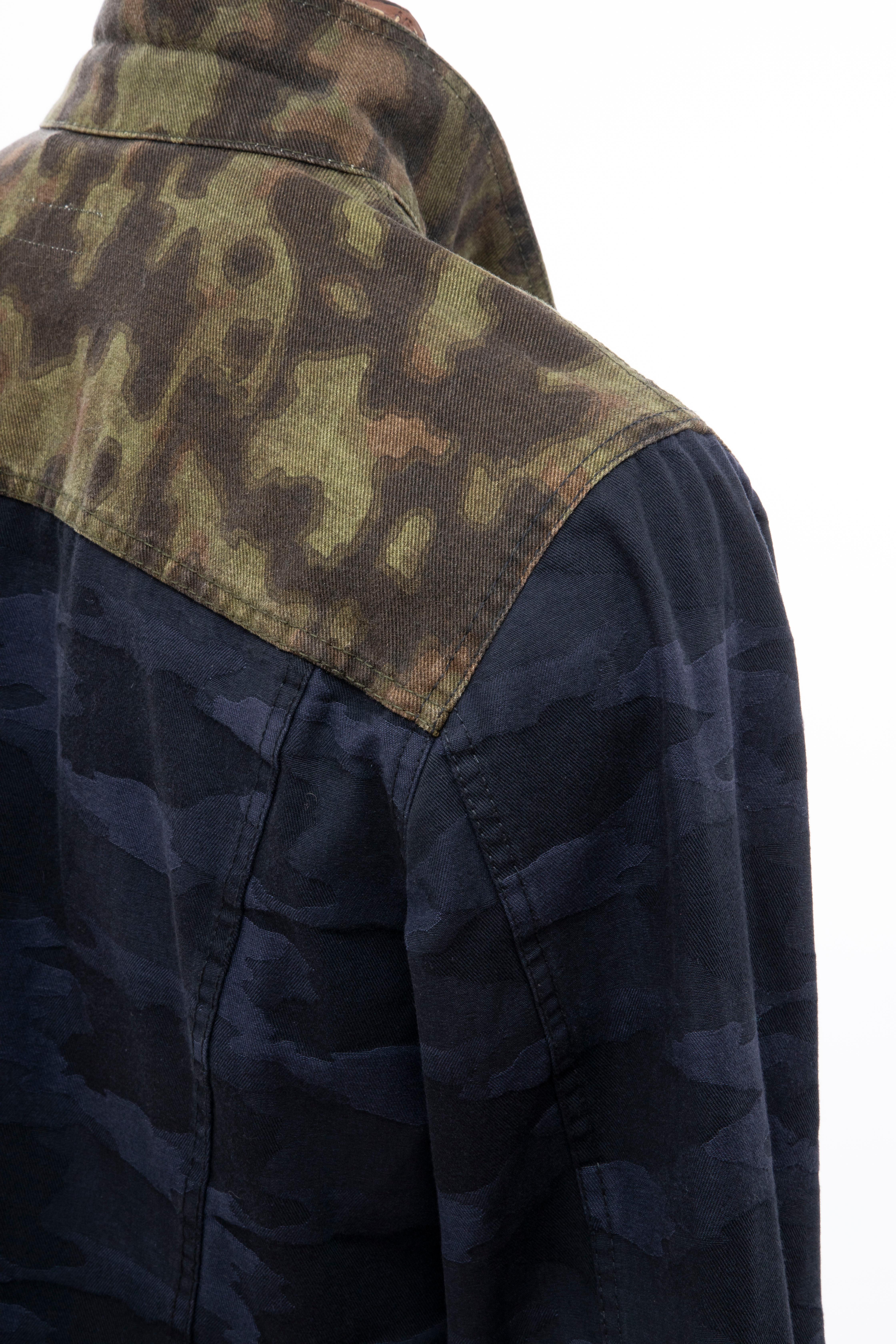 Dries van Noten Runway Men's Cotton Camouflage Chore Jacket, Spring 2013 3