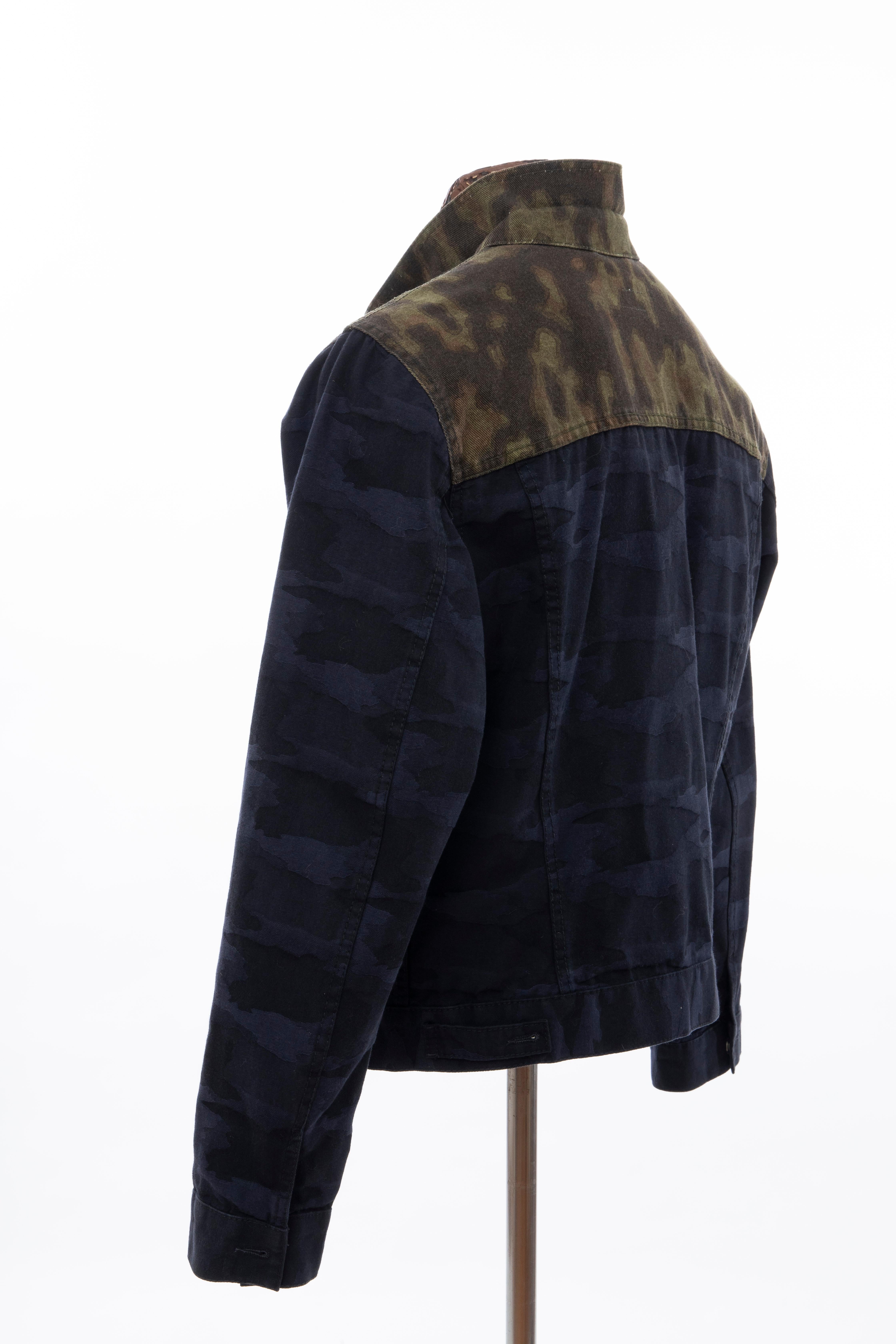 Dries van Noten Runway Men's Cotton Camouflage Chore Jacket, Spring 2013 5