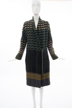 Dries van Noten Runway Wool Plain Weave Tweed Coat, Fall 2004