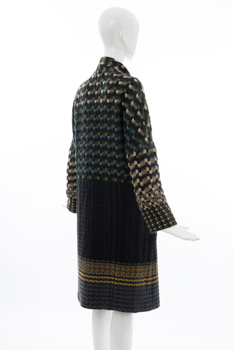 Dries van Noten Runway Wool Plain Weave Tweed Coat, Fall 2004 For Sale