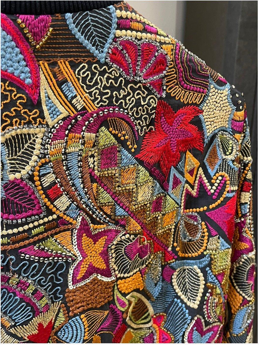 Women's Dries van Noten Sequin Embroidered Bomber Jacket