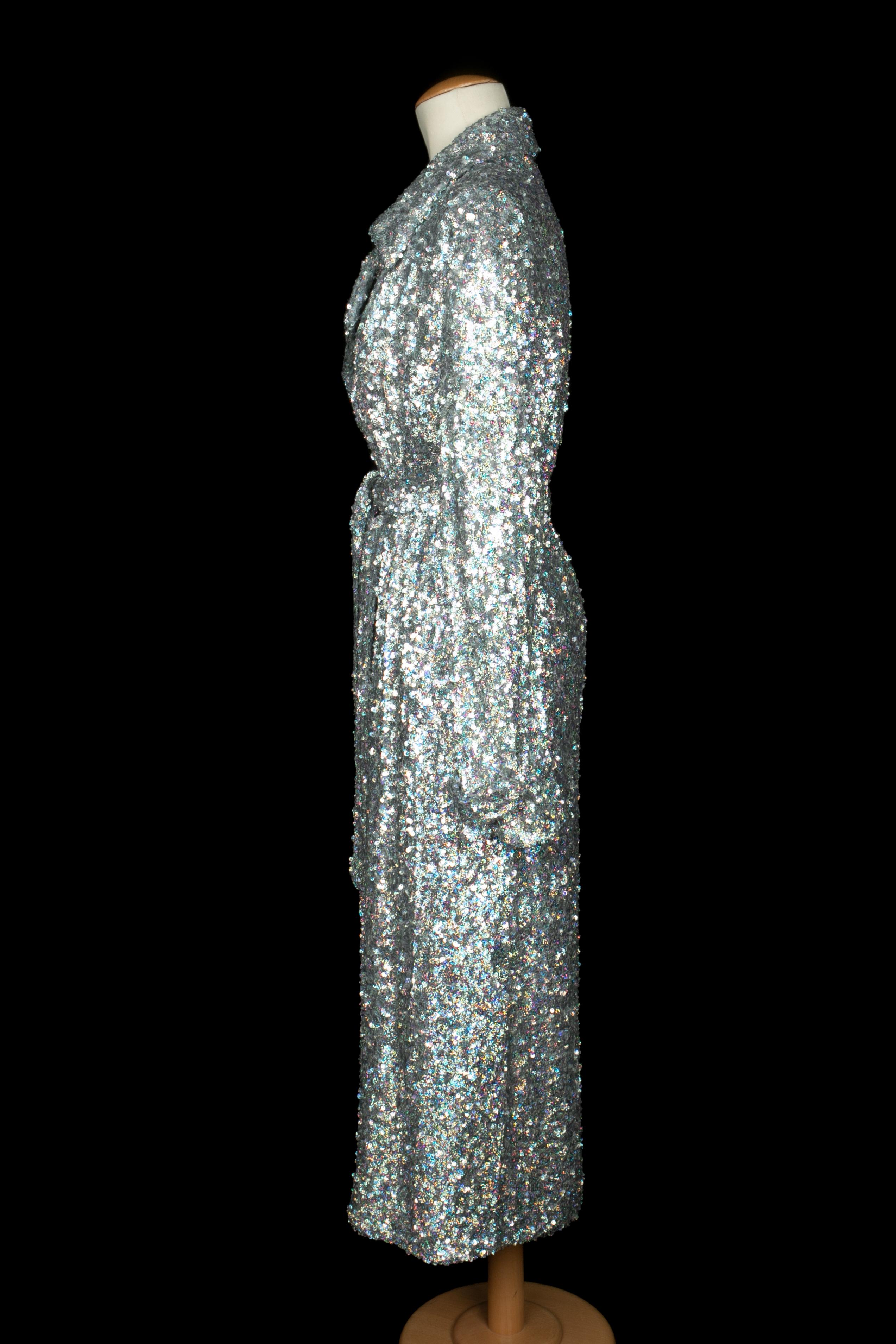 Dries Van Noten sequined coat Fall 2022 en vente 6