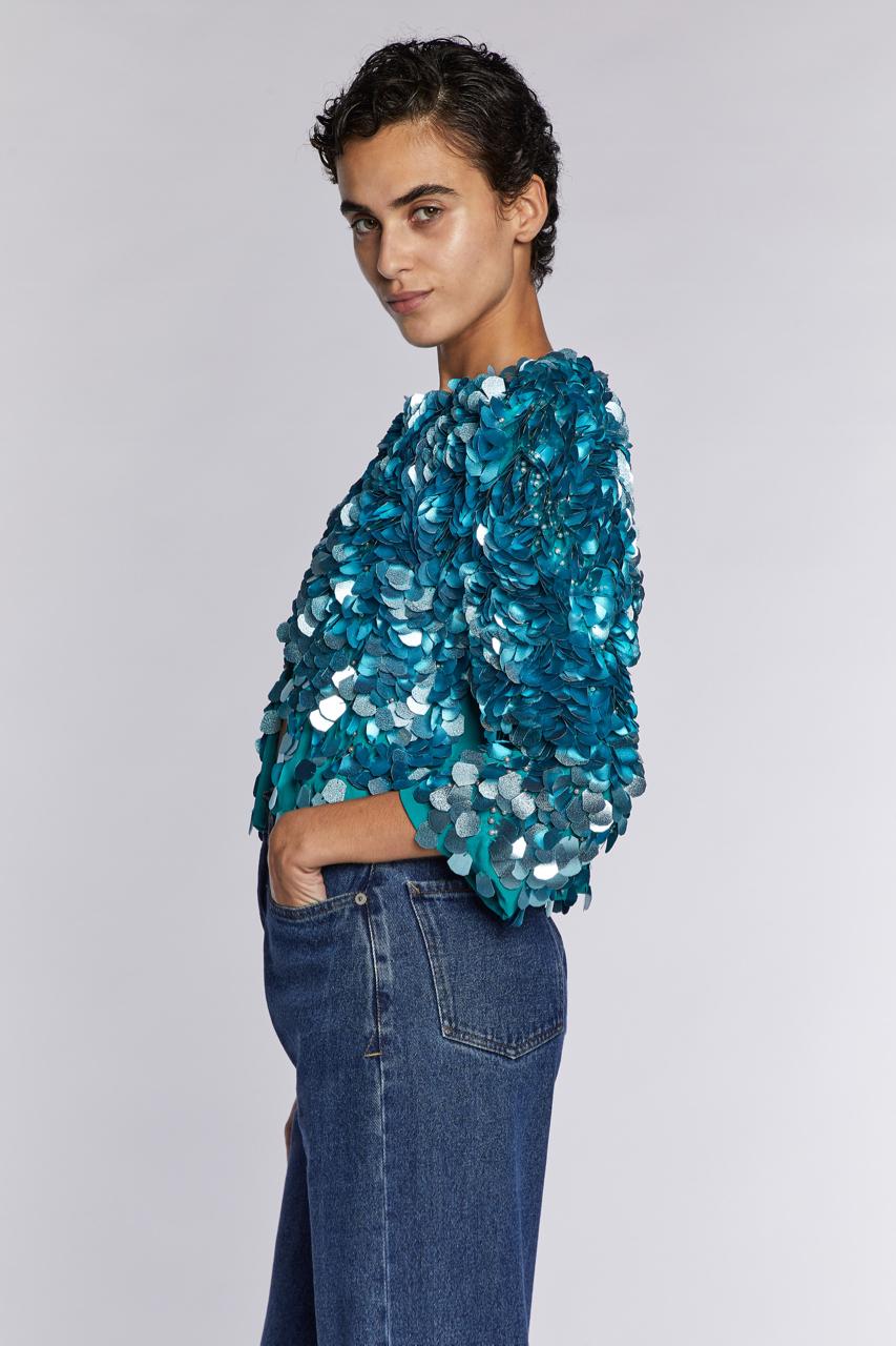Dries Van Noten  Sequinned Bolero  A/W 2020 In Excellent Condition For Sale In London, GB