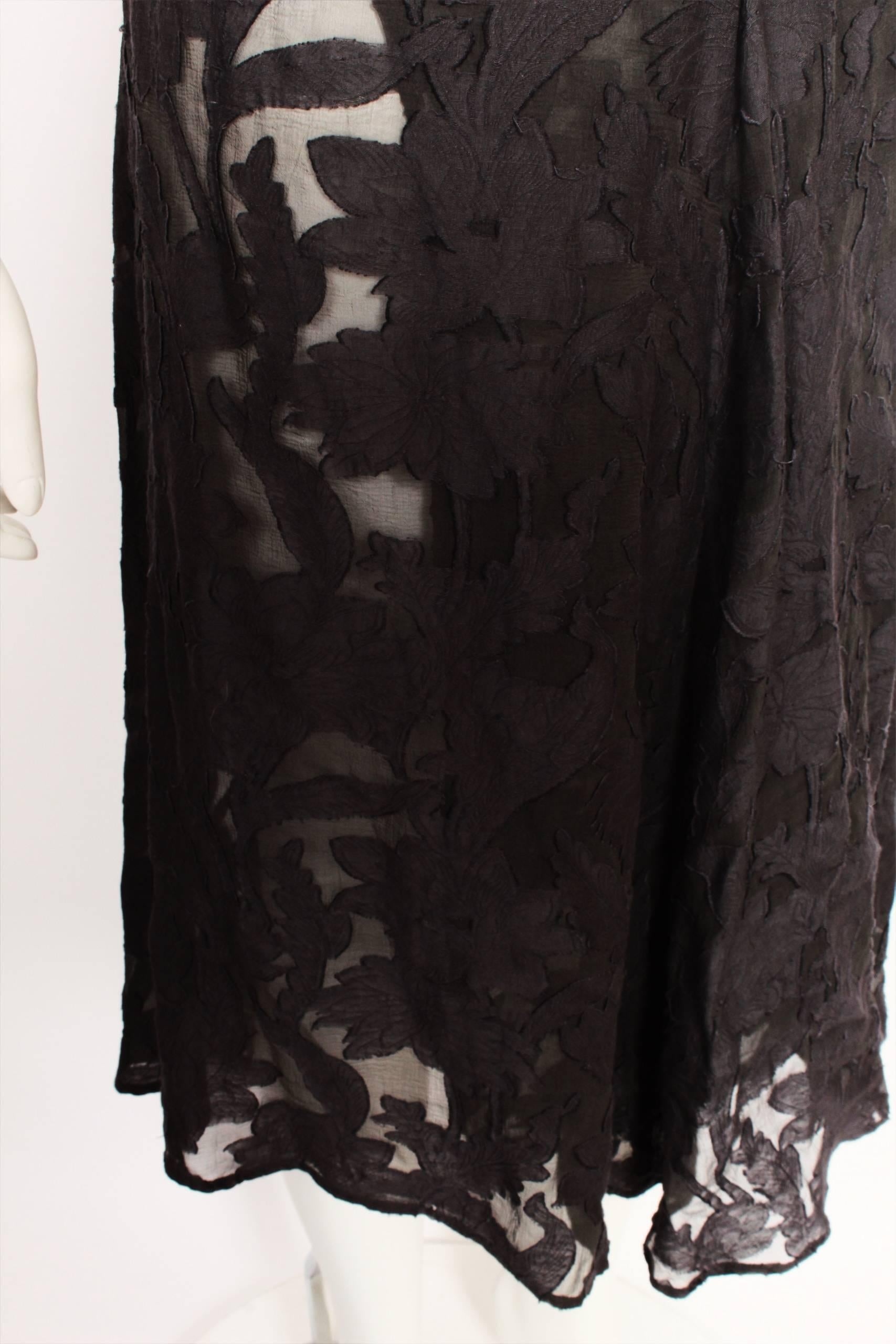 Women's Dries Van Noten Sheer Floral Asymmetric Wrap Skirt For Sale