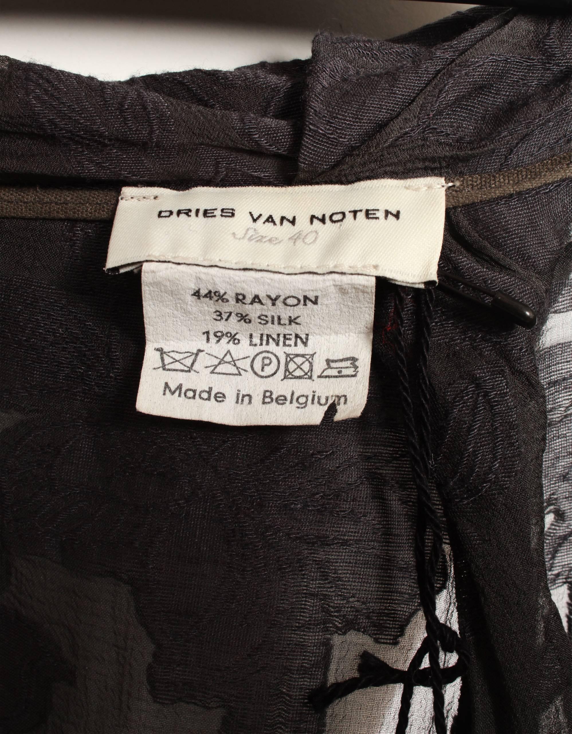 Dries Van Noten Sheer Floral Asymmetric Wrap Skirt For Sale 1