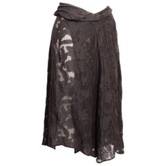 Dries Van Noten Sheer Floral Asymmetric Wrap Skirt