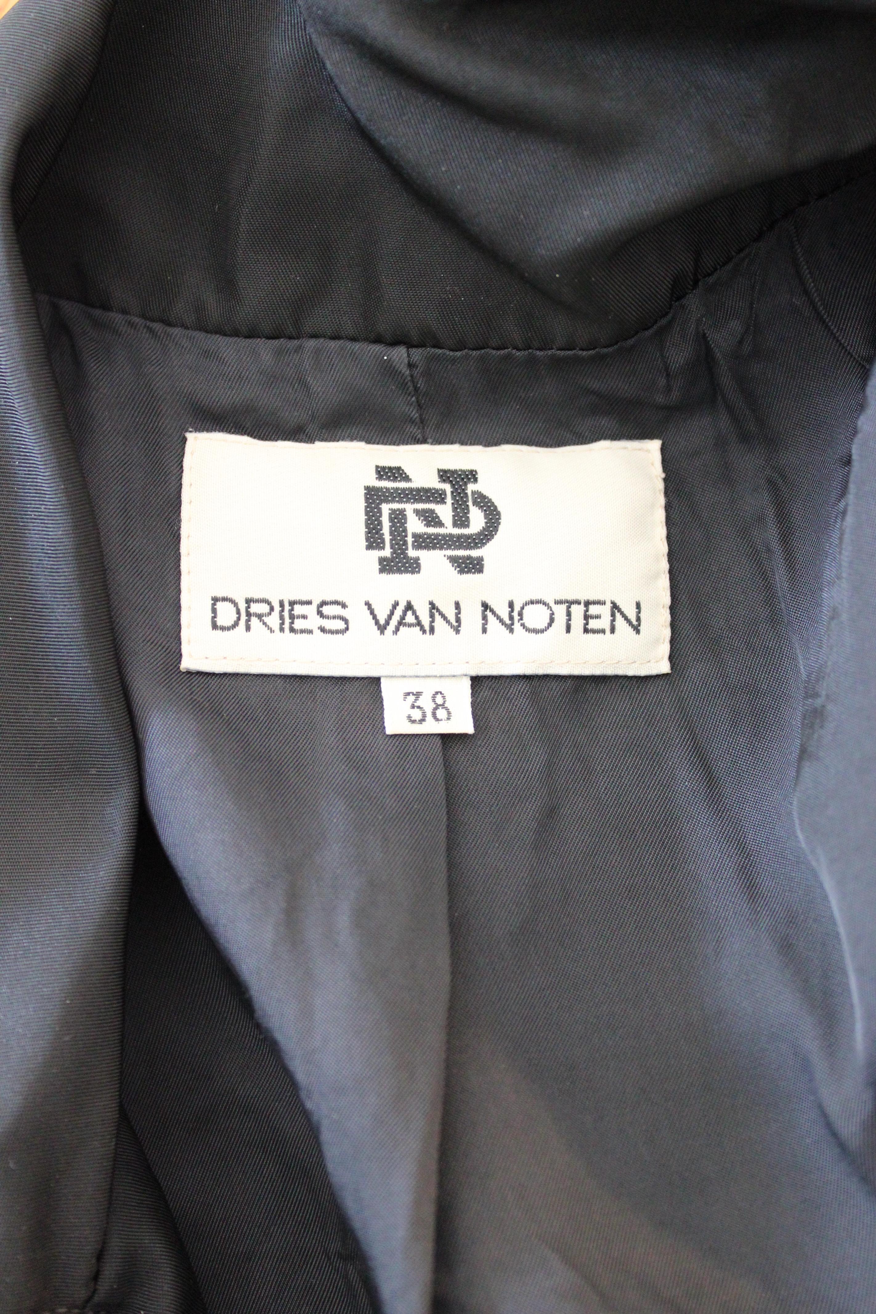 Dries Van Noten Shiny Black Short Chiodo Jacket 4