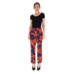 Dries Van Noten Silk Floral Print Trousers