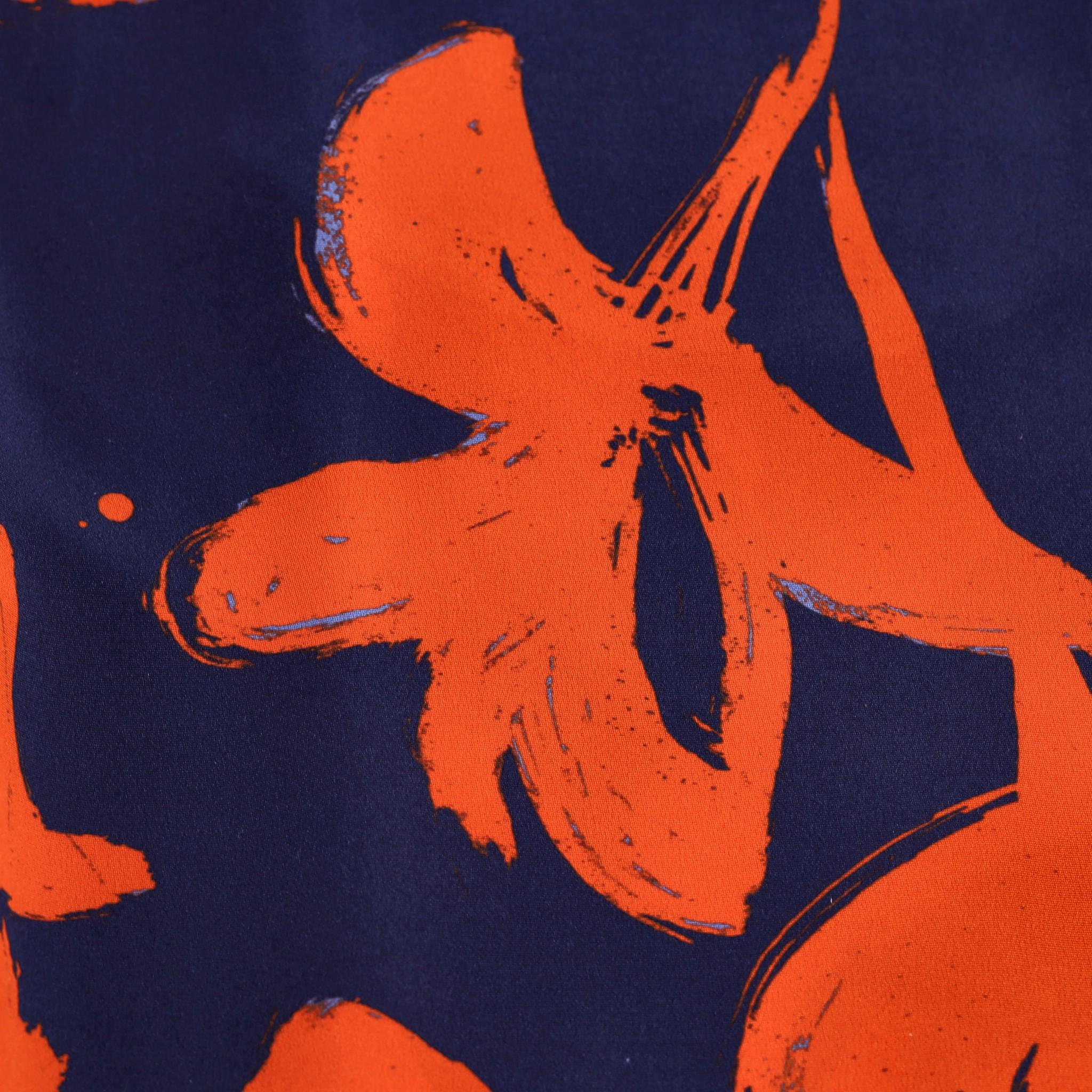 Women's Dries Van Noten Silk Floral Print Trousers For Sale