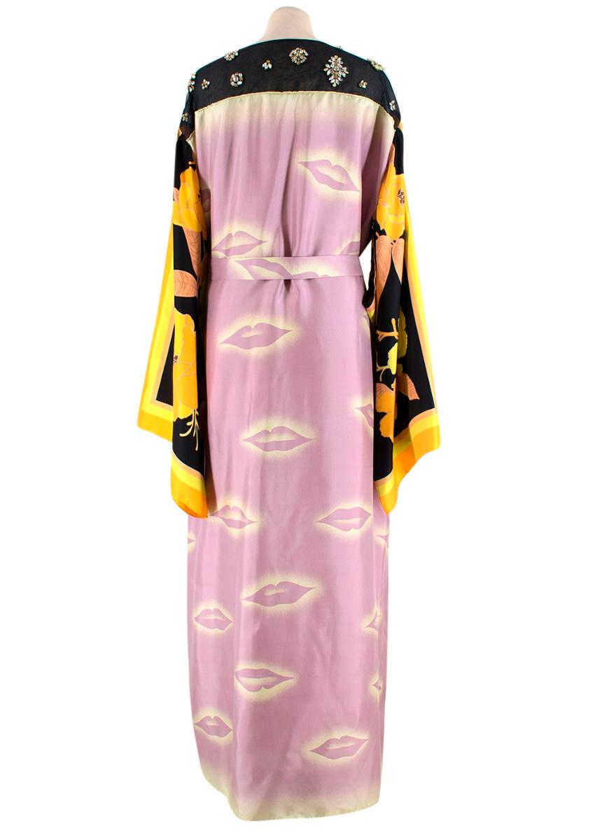 Dries Van Noten Silk Kimono With Contrasting Sleeves - Estimated 