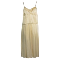 Dries van Noten, silk slip dress in yellow