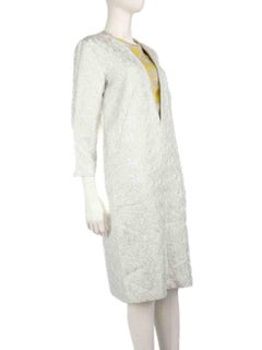 Dries Van Noten Silver Metallic Jacquard Dress Size L