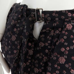 DRIES VAN NOTEN Sinti black geometric metallic dot jacquard peplum belt Large