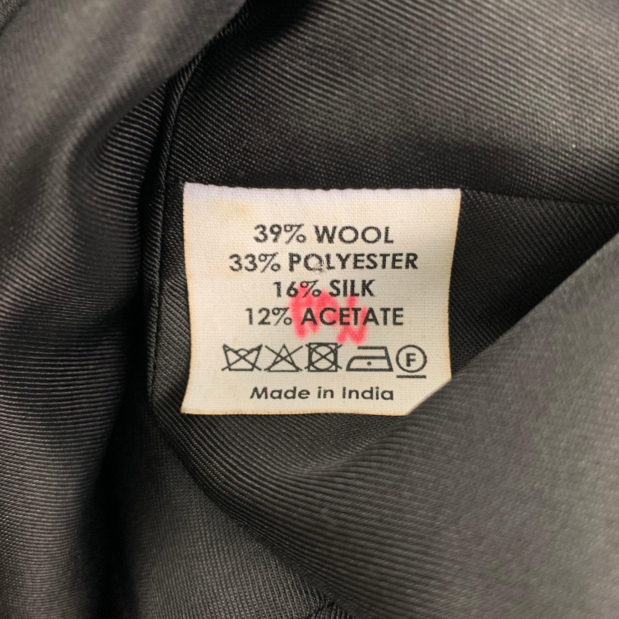 DRIES VAN NOTEN Size 10 Black Wool Blend Jacquard Crew-Neck Dress Top For Sale 1