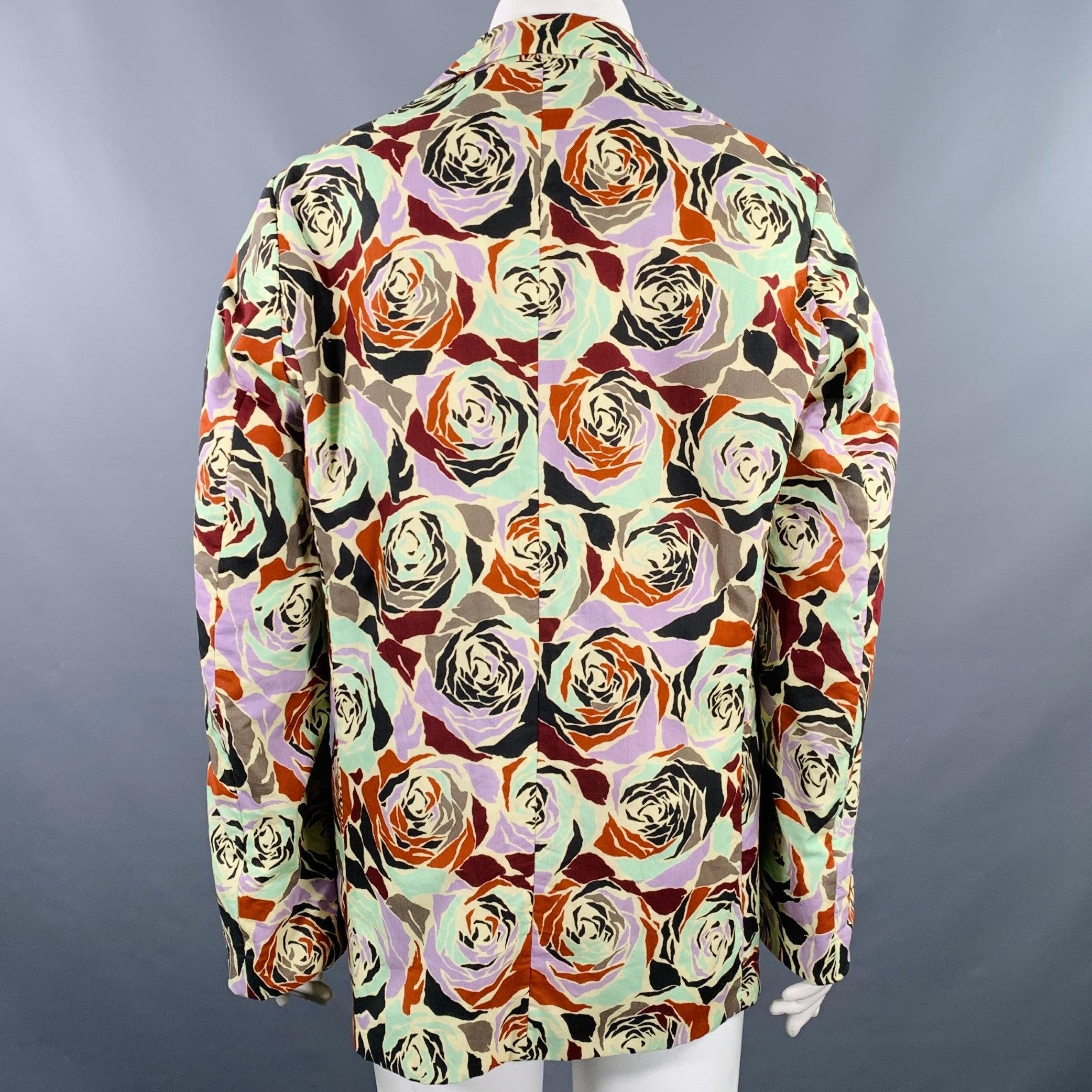 DRIES VAN NOTEN Talla 12 Chaqueta de algodón multicolor Blazer Beige en venta